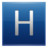 Letter H blue